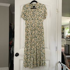 Floral Button-Front Dress